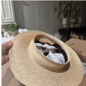 Nwt Eugenia Kim Stylish Tan Straw Sun Visor